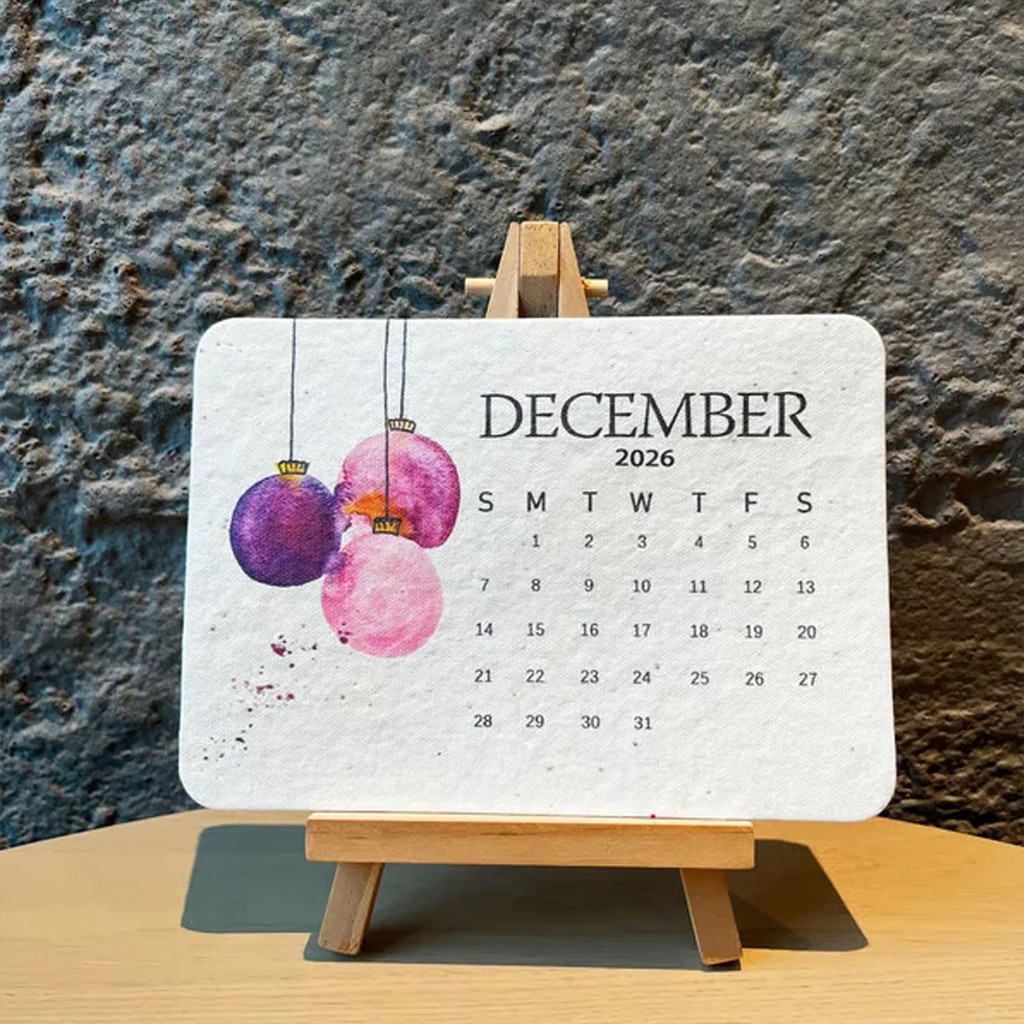 2026 Plantable Seed Paper Calendar with Wildflower Seeds Biodegradable ...