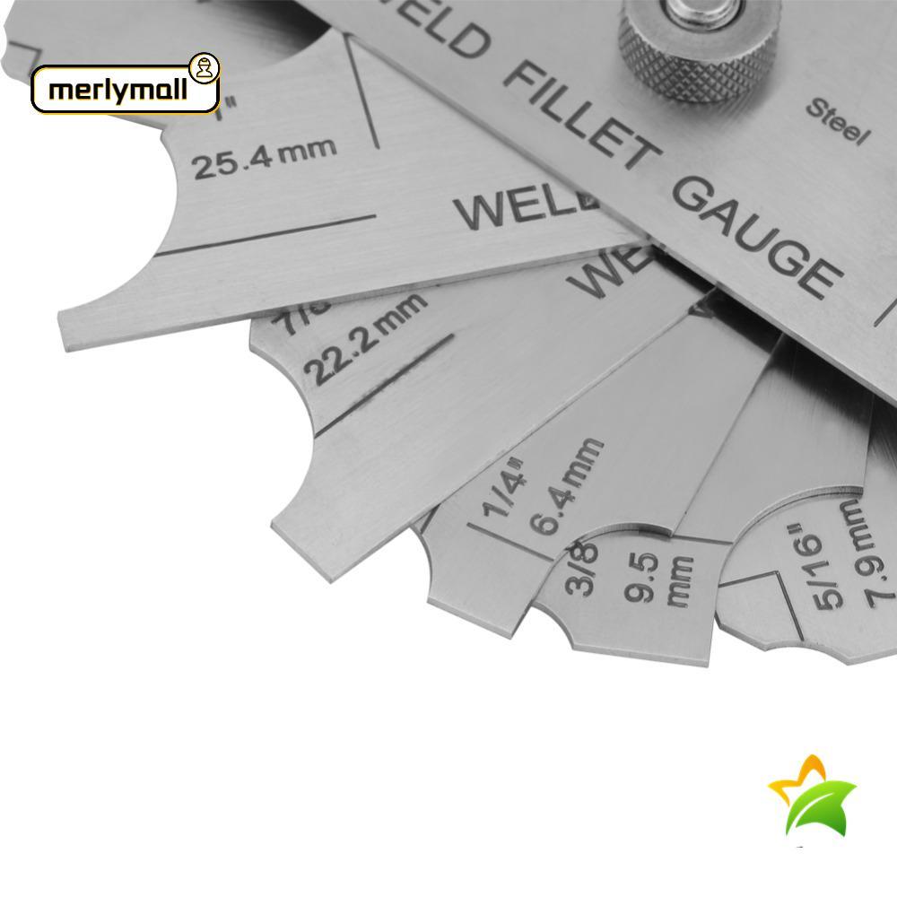 MERLYMALL 7 pcs Fillet Weld Gauge / Fillet Weld Set Gage, Stainless ...