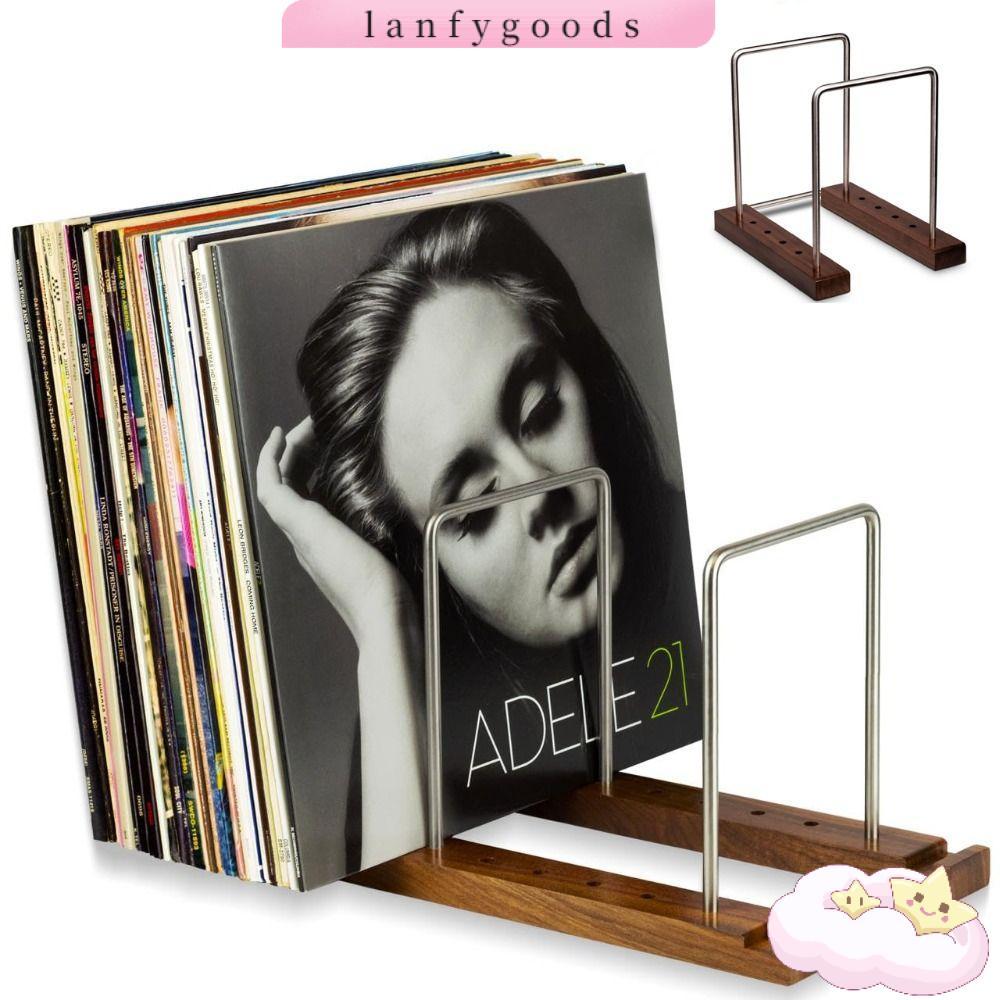 LANFYGOODSS Vinyl Record Holder, Portable Solid Record Stand ...