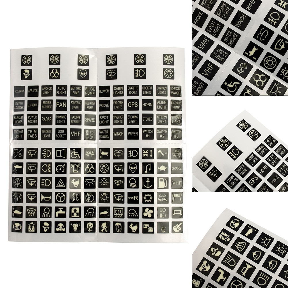 high quality [ HAWT ] Night Glow Rocker Switch Decal Label Circuit ...