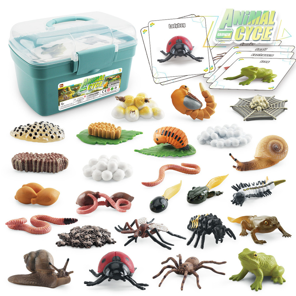 Children's Toys Simulation Insect Animal Model Earthworm Snail Spider ...