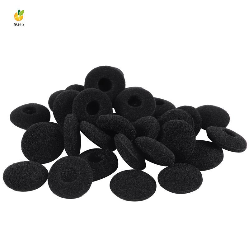 Replacement Earphone in Soft Foam Sponge Bearing Headsets Covers Black ...