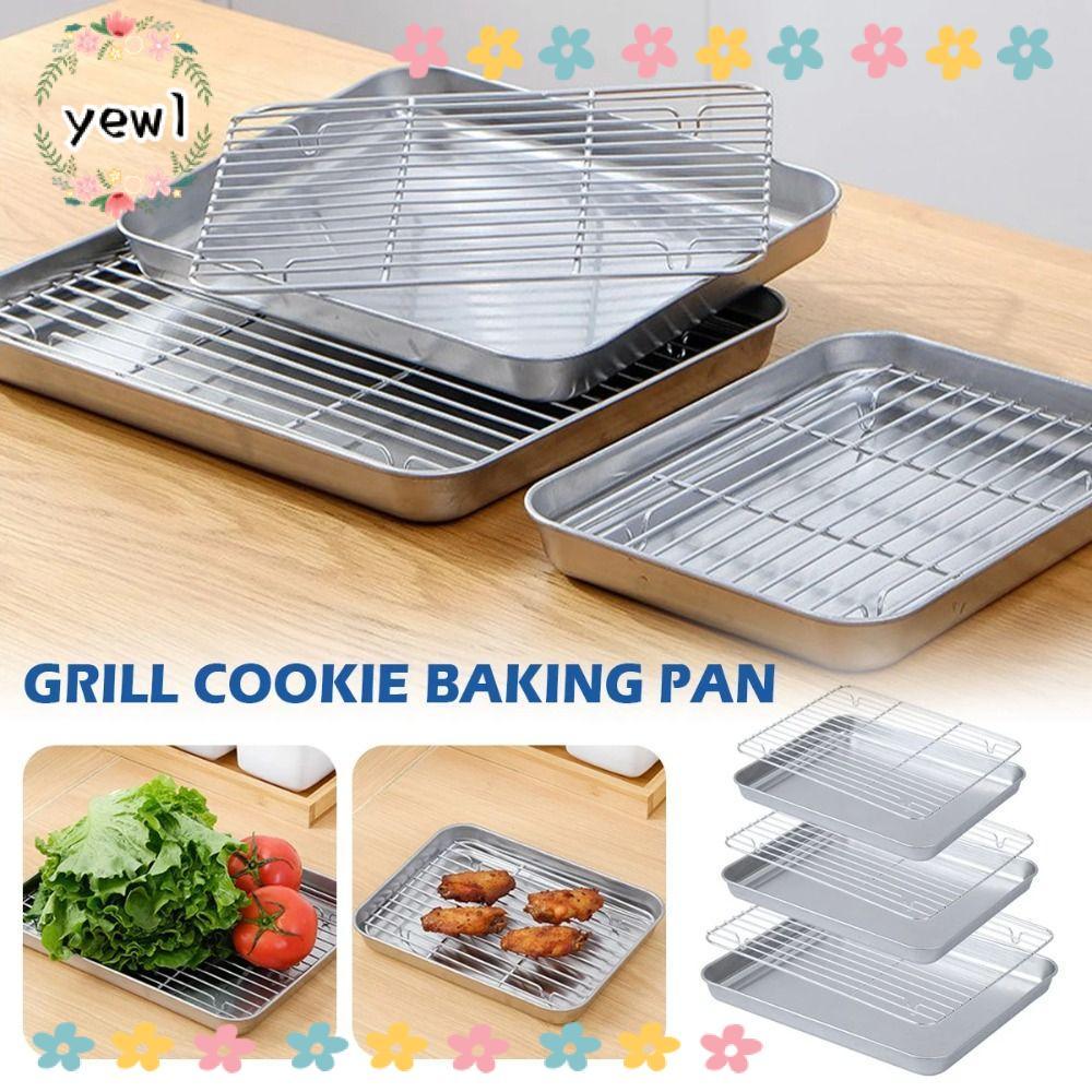 YEWW Wire Rack, Cooling Rack Stainless Steel Baking Pan Tray ...