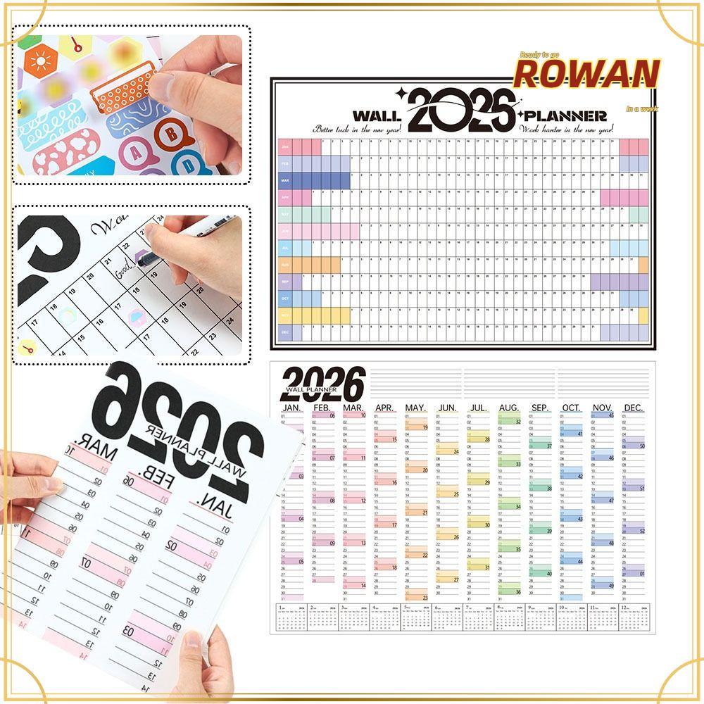 ROWANSG 2026 Calendar Planner Sheet, Planner Target Schedule Sticker ...