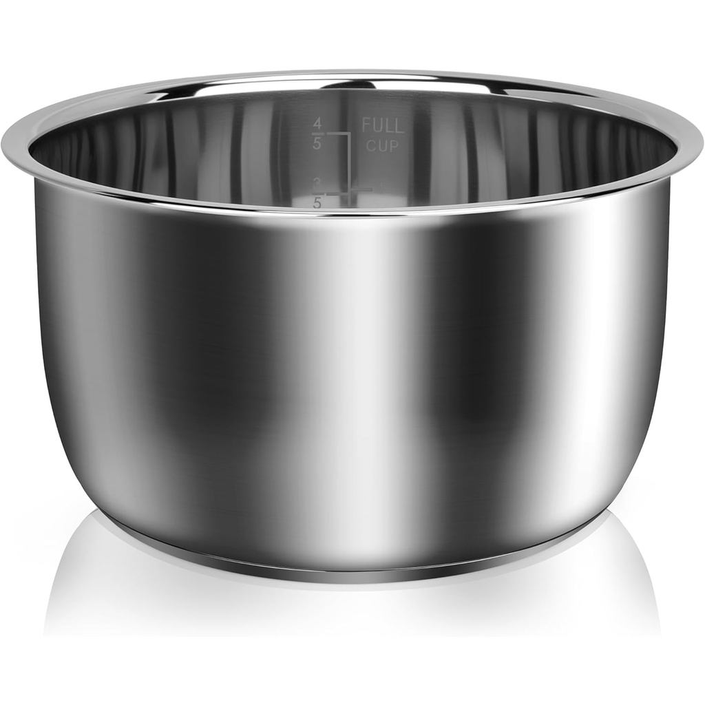 Linkidea Rice Cooker Inner Pot Replacement, 304 Stainless Steel ...