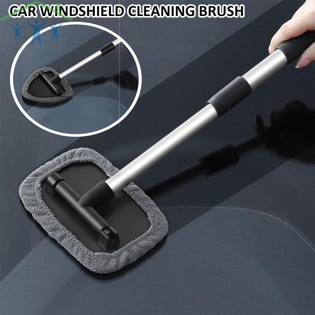 Car Windscreen Cleaner with Telescopic Handle 2 Microfiber Pads ...