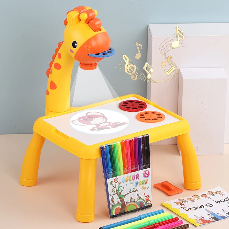 Children Led Projector Art Drawing Table Toys Kids Painting Board Desk ...