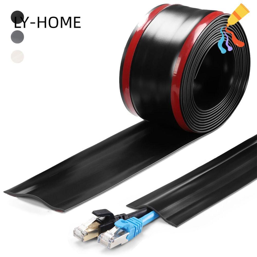 LIAOYING Floor Cable Cover, PVC Soft Wall Wire Concealer, Professional ...