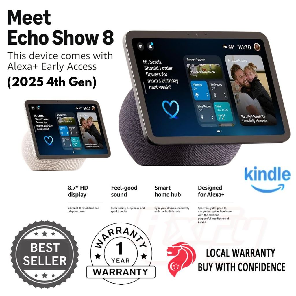 Amazon Echo Show 8 (2025 4th Gen), HD 8.7