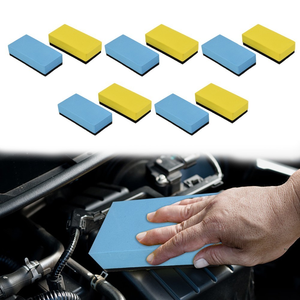 [SG]10Pcs Car Ceramic Coating Sponge Glass For NANO Wax Coat Applicator ...