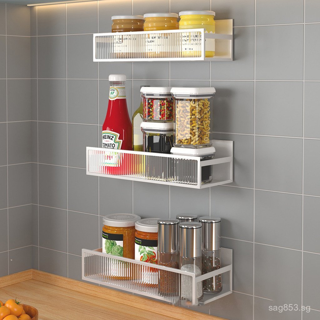 Side-Mounted Storage Magnetic Acrylic Storage Rack Kitchen Refrigerator ...