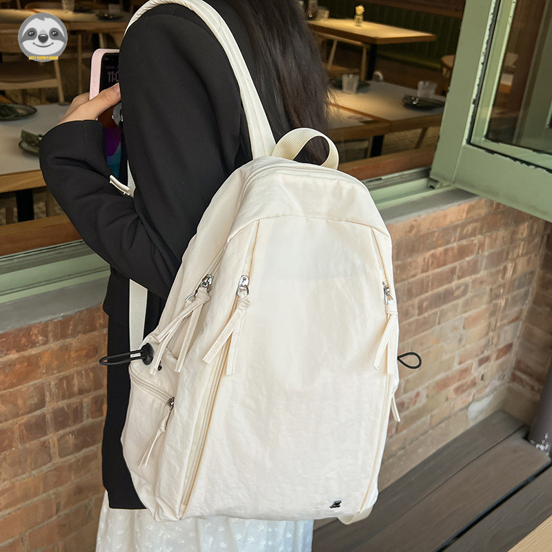 Japanese Style Muji Style/Plain Color Men Women Waterproof Backpack ...