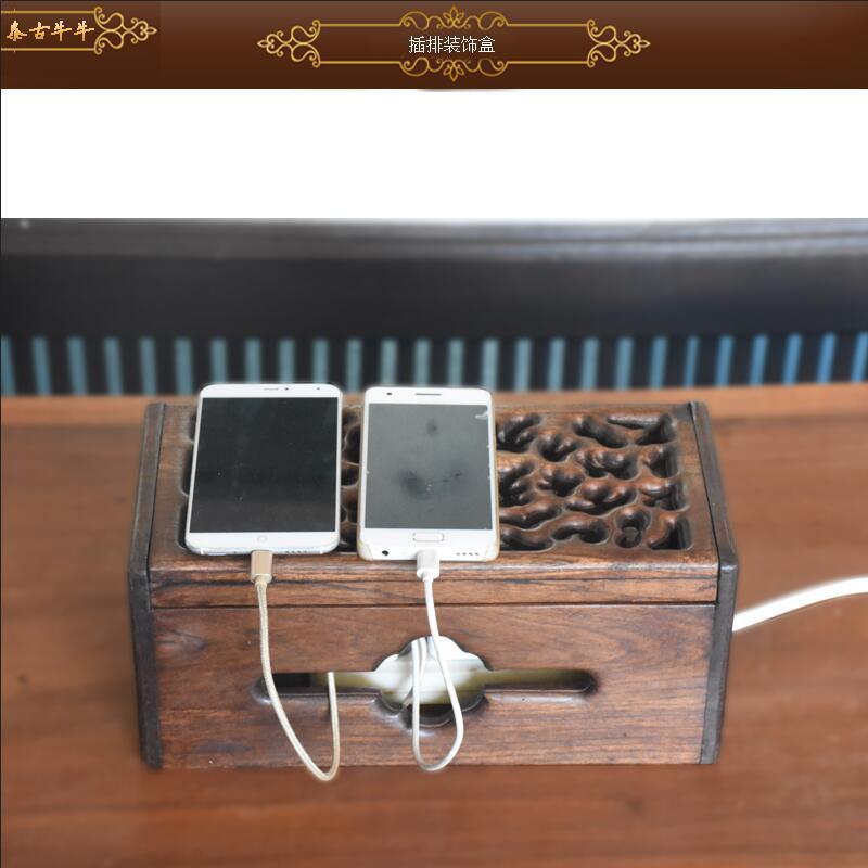 Thailand Imported Solid Wood Carved Multi-Functional Power Strip Socket ...