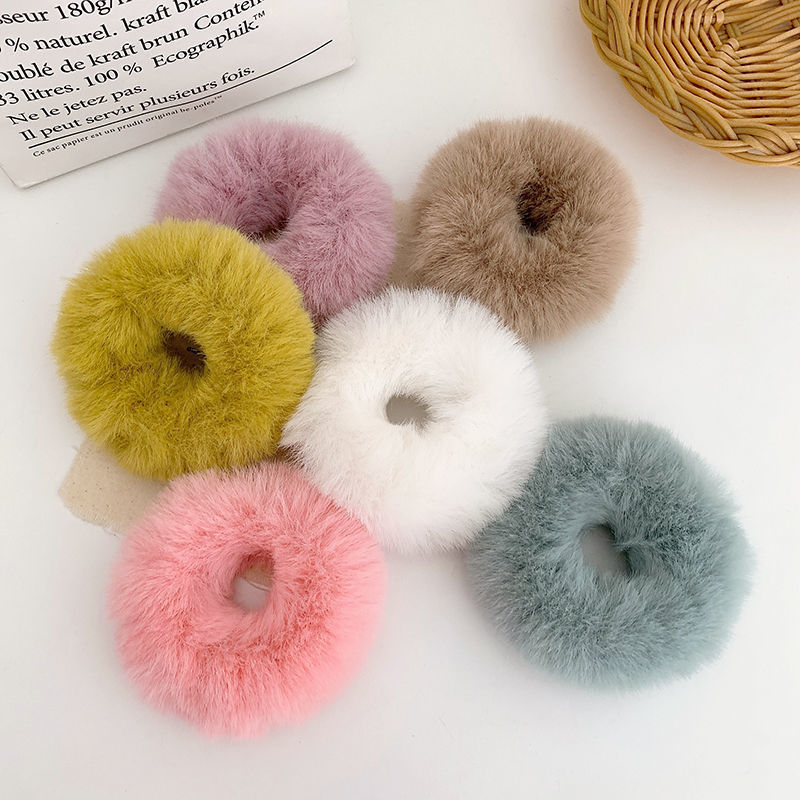 POPmaker Shop Scrunchie Bulu Bola Lucu Nyaman - Gambar 3