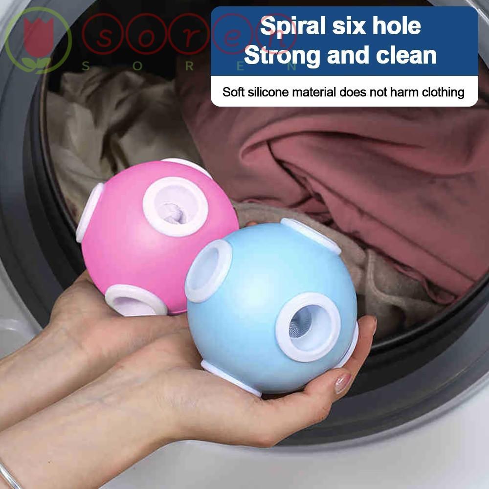 SOREN Drum Hair Remover, Special Washing Ball Remove Dirt Washing Ball ...