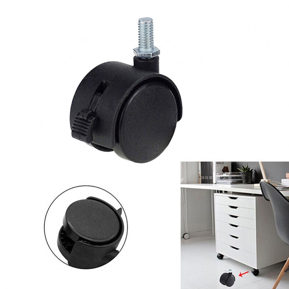 M8 Threaded Double Wheel Casters Designed to Fit Most Furniture Styles ...