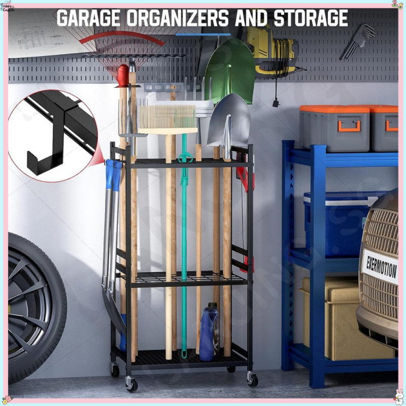 Metal Storage Rack Iron Garden Cleaning Garden Tool Storage Farm Tool ...