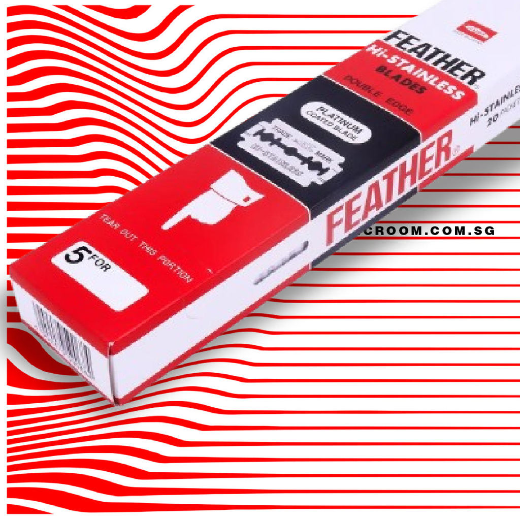 Feather - Double Edge Razor Hi-Stainless, 100pcs | Shopee Singapore