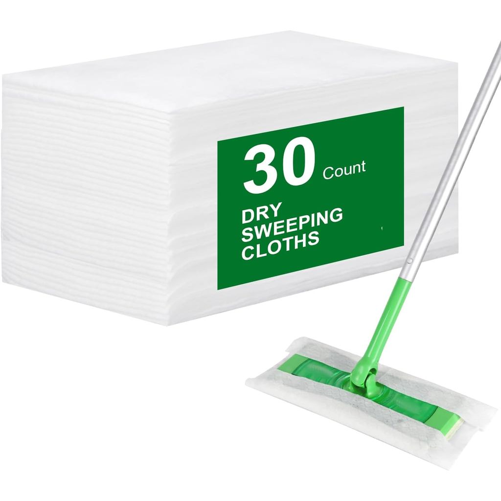 Dry Sweeping Cloths for Swiffer Sweeper - 30 Count Disposable Dry Mop ...
