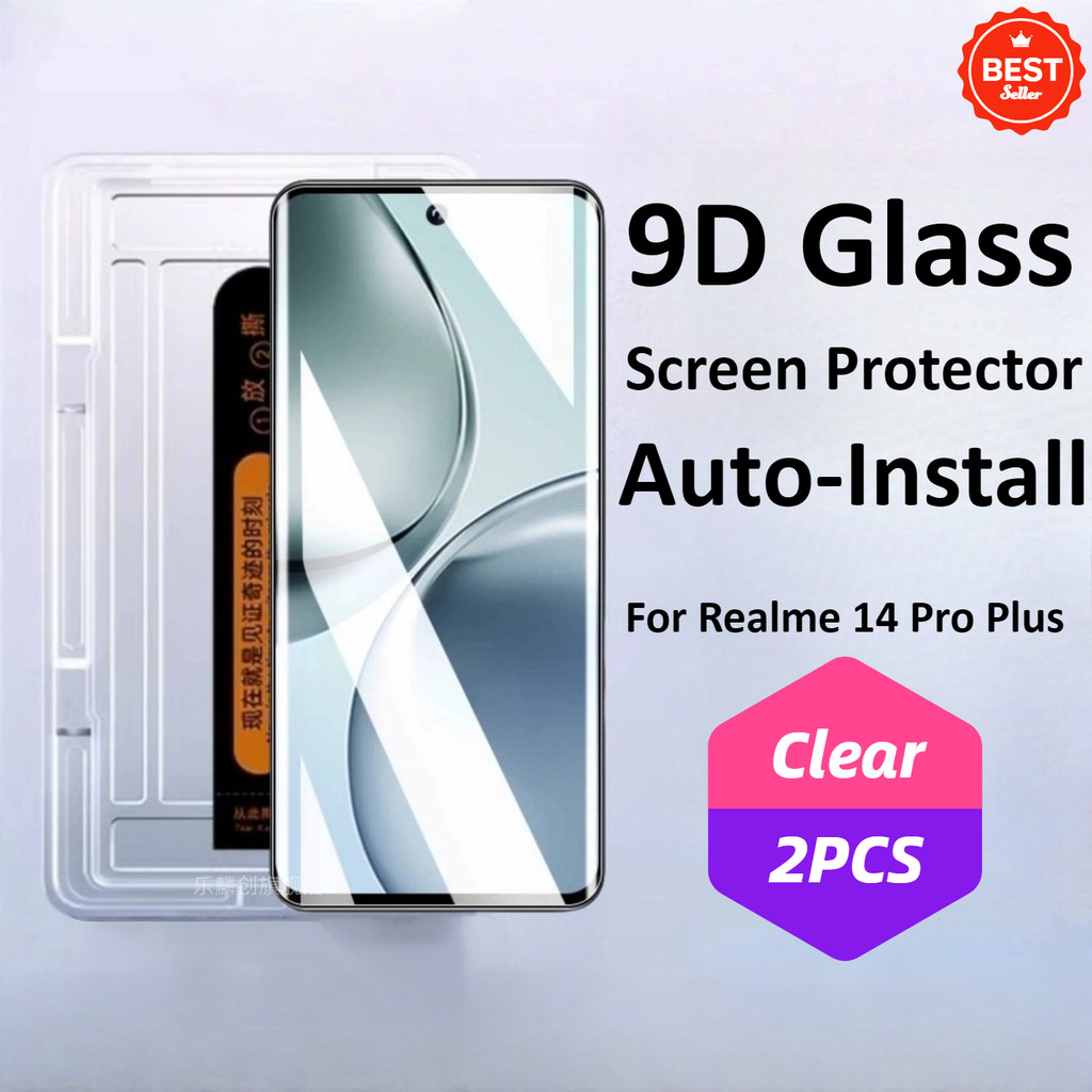 For OPPO Realme 15 14 13 12 Pro Plus Clear Curved Tempered Glass For ...