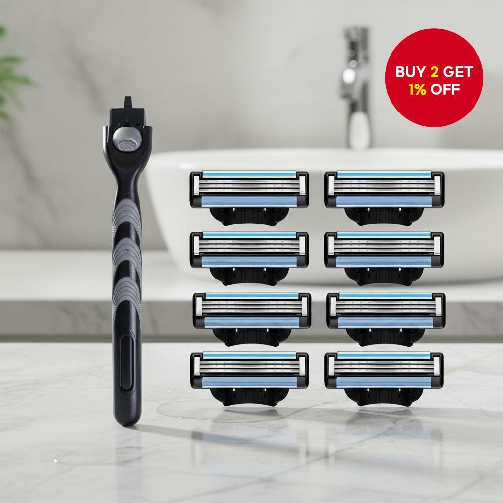 Brand New Design Men Razor Shaving ThreeLayer Shaver Reusable Razor ...