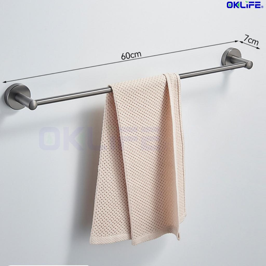 304 Stainless Steel Wall-Mounted Bathroom Towel Rack with Storage Shelf view 11
