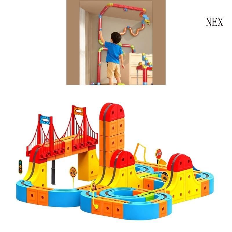 NEX Electric Train Set Toy Magnetic Antigravity Train Track Kids STEM ...