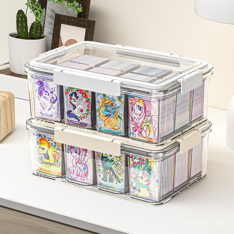 Compartment Acrylic Display Box Card Transparent Box Storage Box Home ...