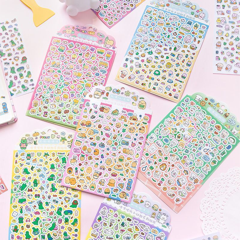 Handbook Material Stickers Gulu Barji Small Animal Cartoon Mini Small ...