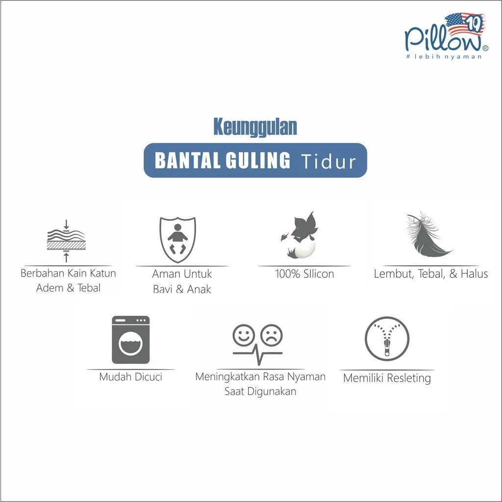 (MEDIUM) BANTAL/GULING PILLOW109 SILIKON ISO 9001 : 2015 - Gambar 4