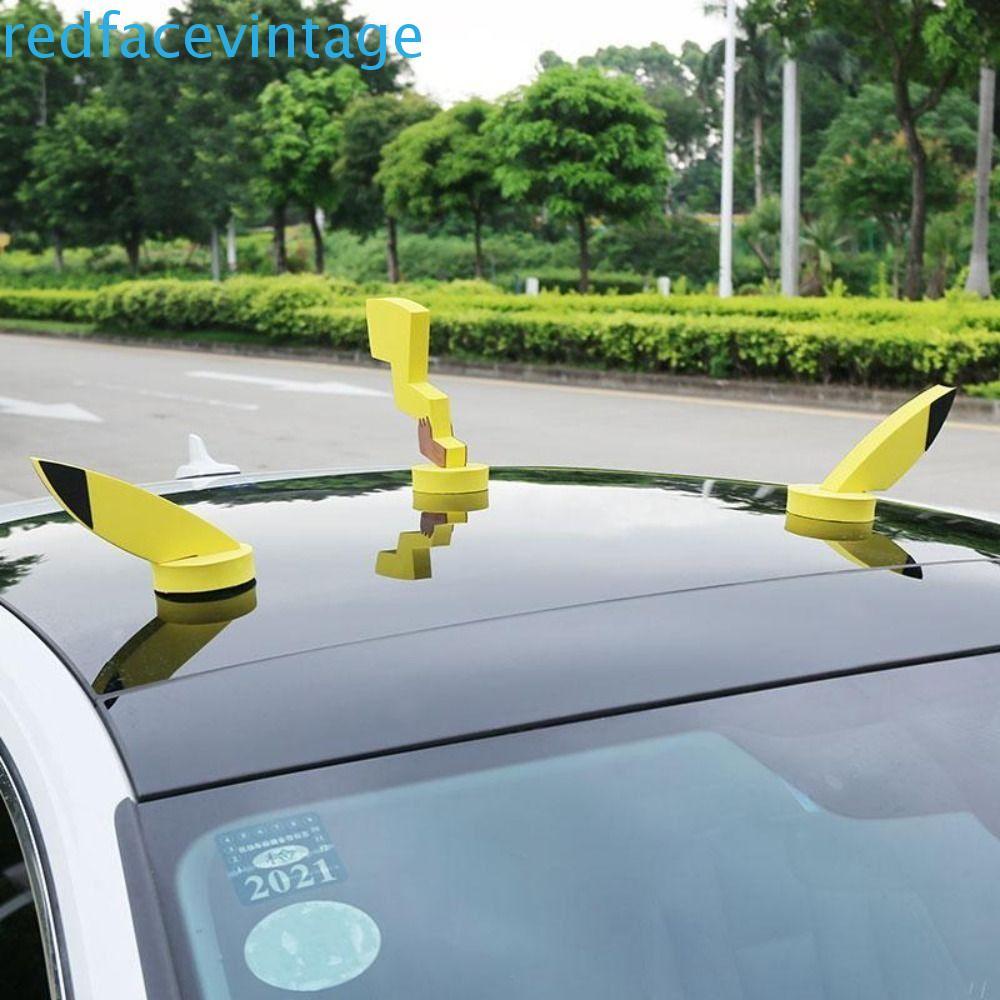 REDFACEVINTAGE EVA 3D Car Body Sticker, Cat's Ears Rabbit Ears Pikachu ...