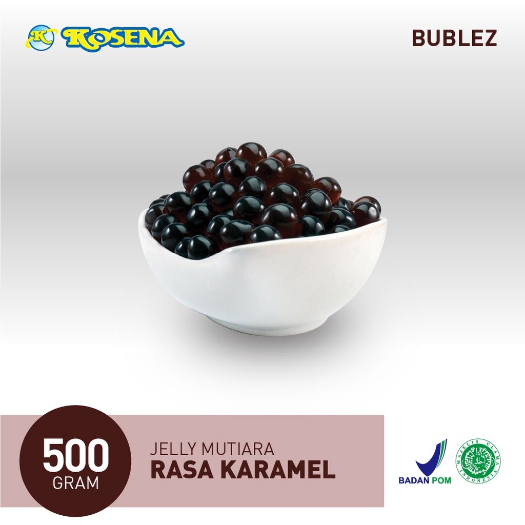 Bublez Jelly Mutiara Karamel Kenyal 500g Halal - Gambar 2