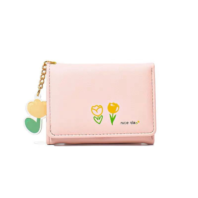 POPmaker Dompet Lipat Wanita Bunga Multifungsi - Gambar 2