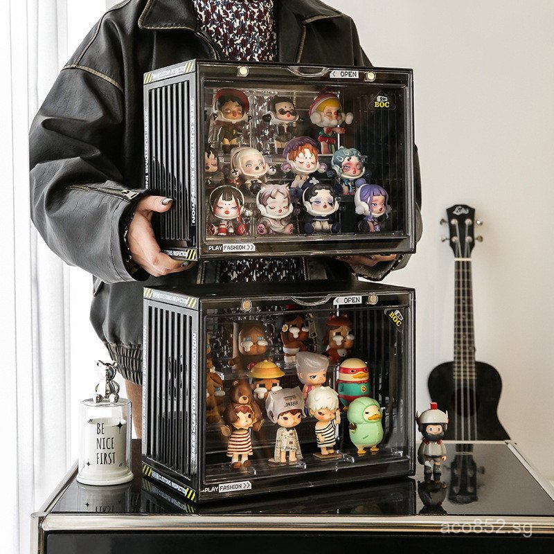 Container popmart Bubble Mart Display Rack Display Cabinet Blind Box ...