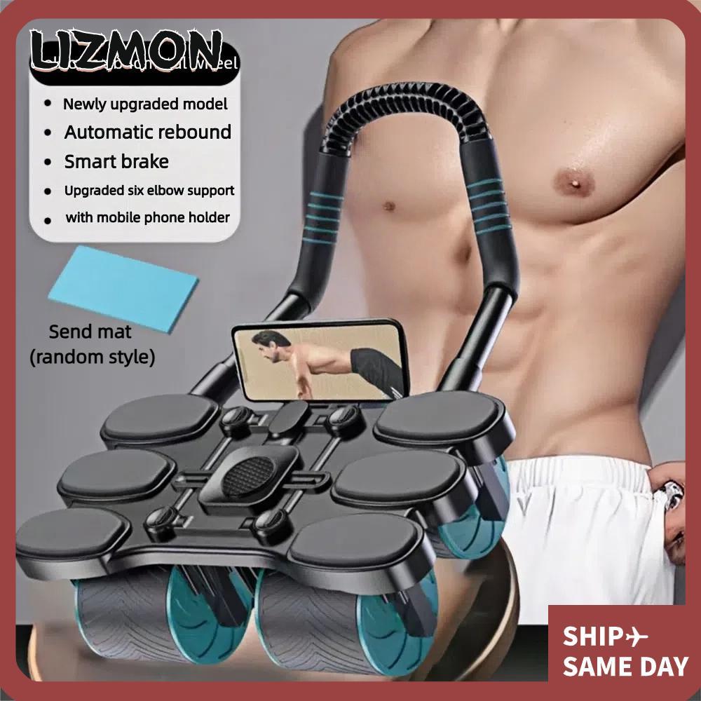 LIZMON Exercise Wheels, Slider Rail Automatic Rebound Abdominal Wheel ...