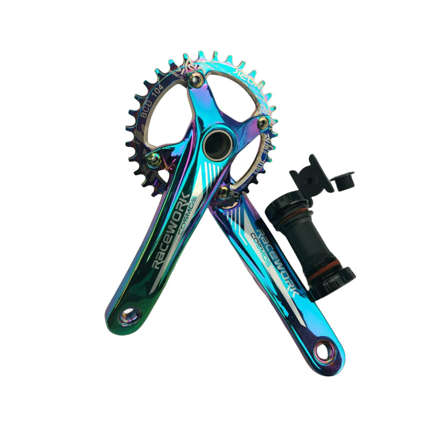Mtb Mountain Bike Alloy Aluminium Hollowtech Crankset&positive/negative ...