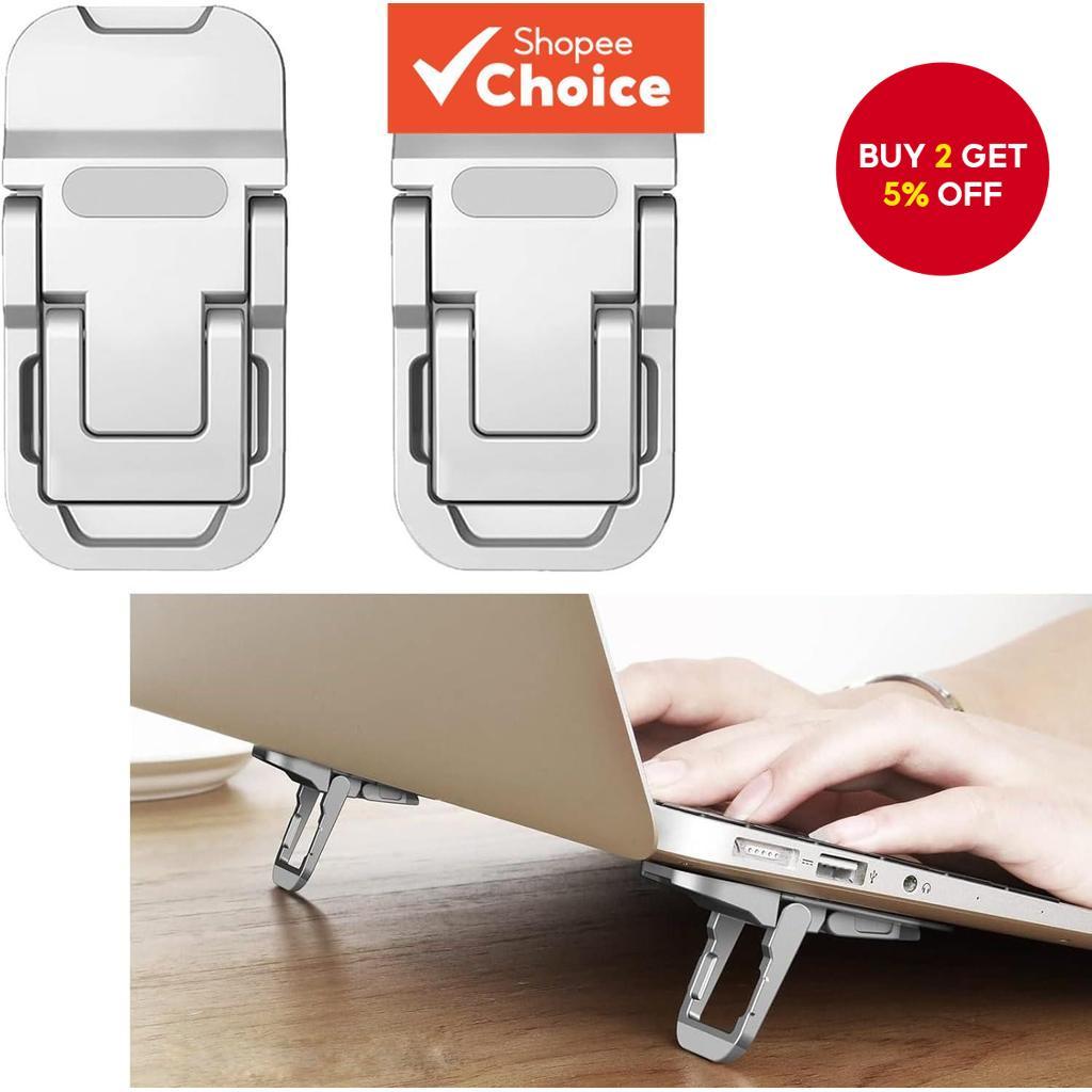 Mini Laptop Stand Portable Riser Self Adhesive Invisible Desk Keyboard ...