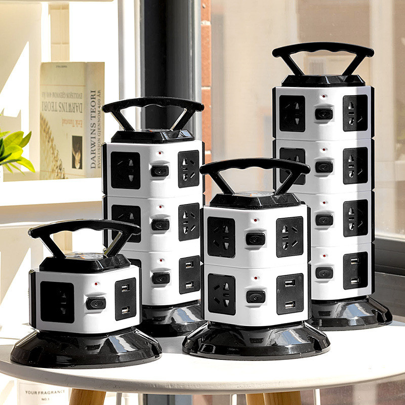 Vertical Tower Socket Power Strip Household Multi-Functional Socket ...