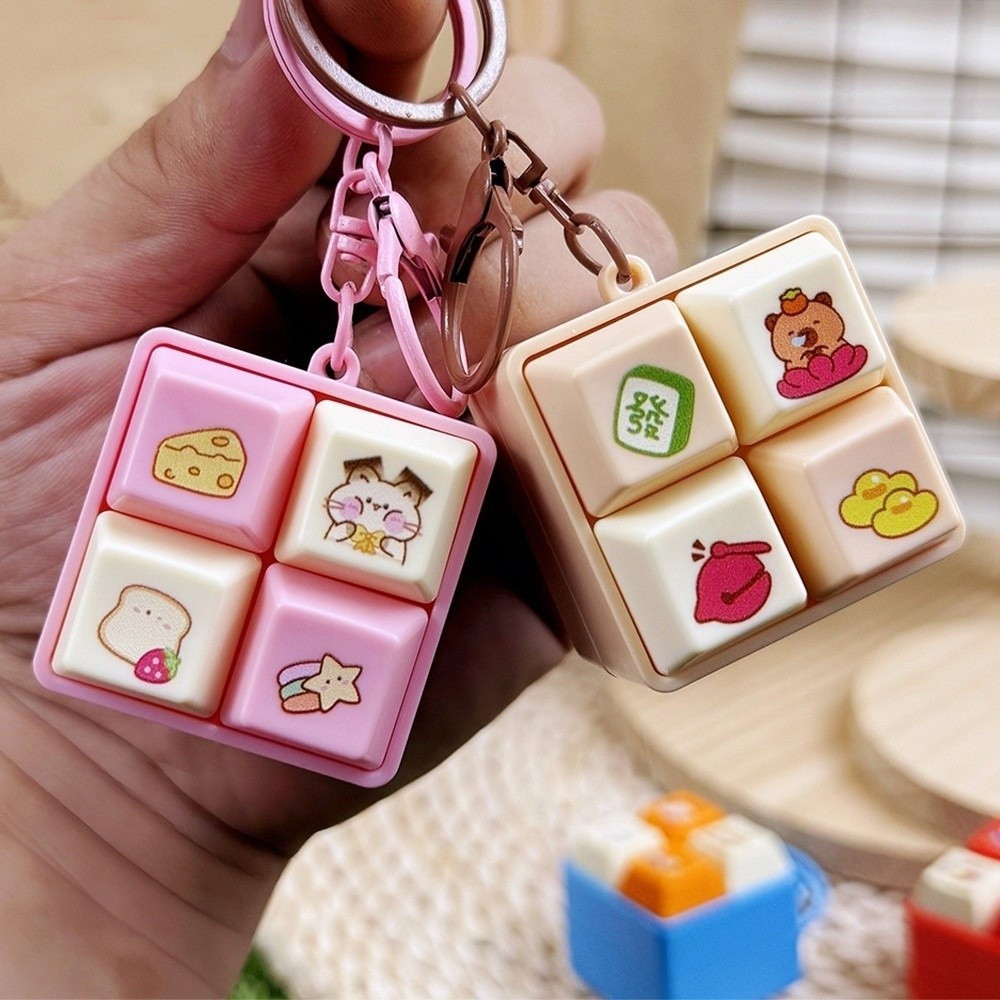 Fidget Keychain, DIY Keyboard Keycap Finger Keyboard Caps, With Sound ...