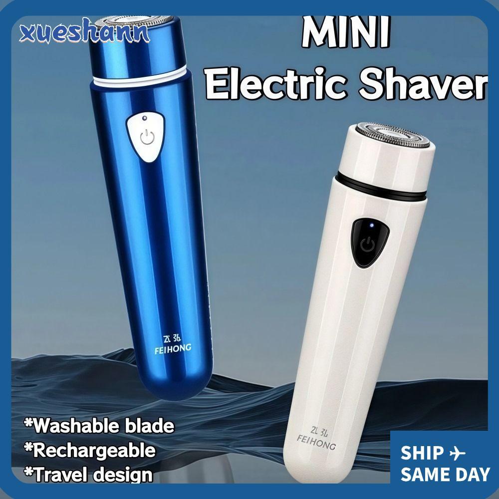 XUESHANN Electric Shaver, Portable Mini Beard Trimmer, Pocket Design ...