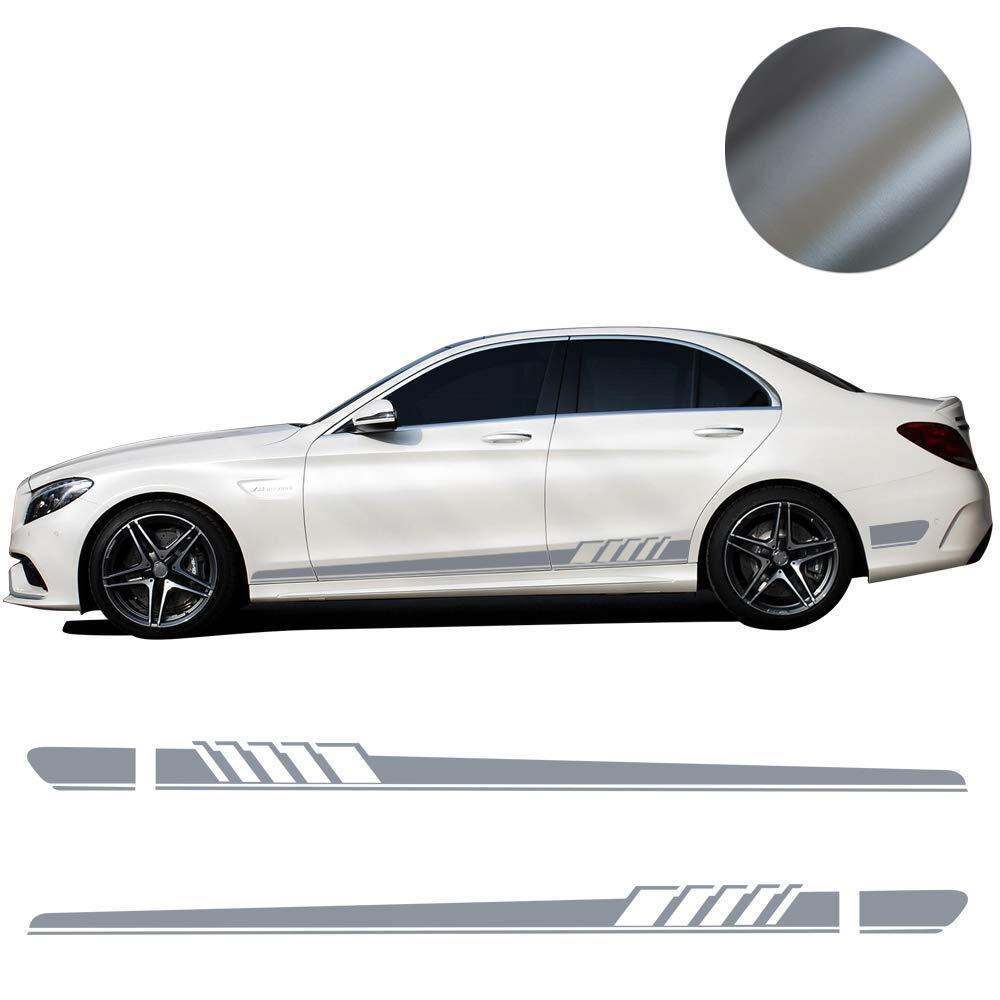 2Pcs Car Side Body Vinyl Decal Sticker Sports Racing Race Car Long ...