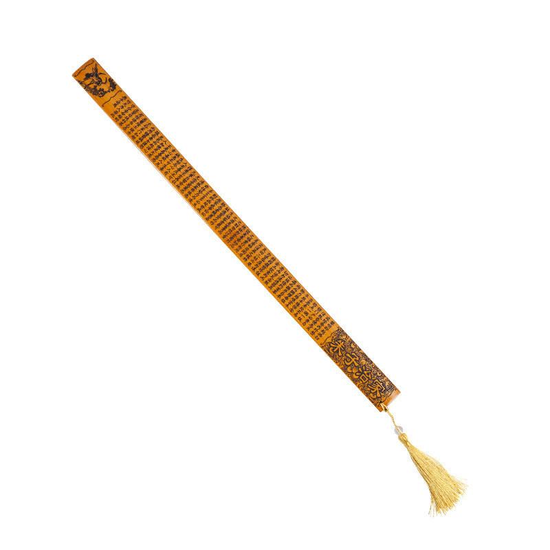 Bamboo Carving Ring Ruler Classic Chinese Lettering Recognition Stick ...