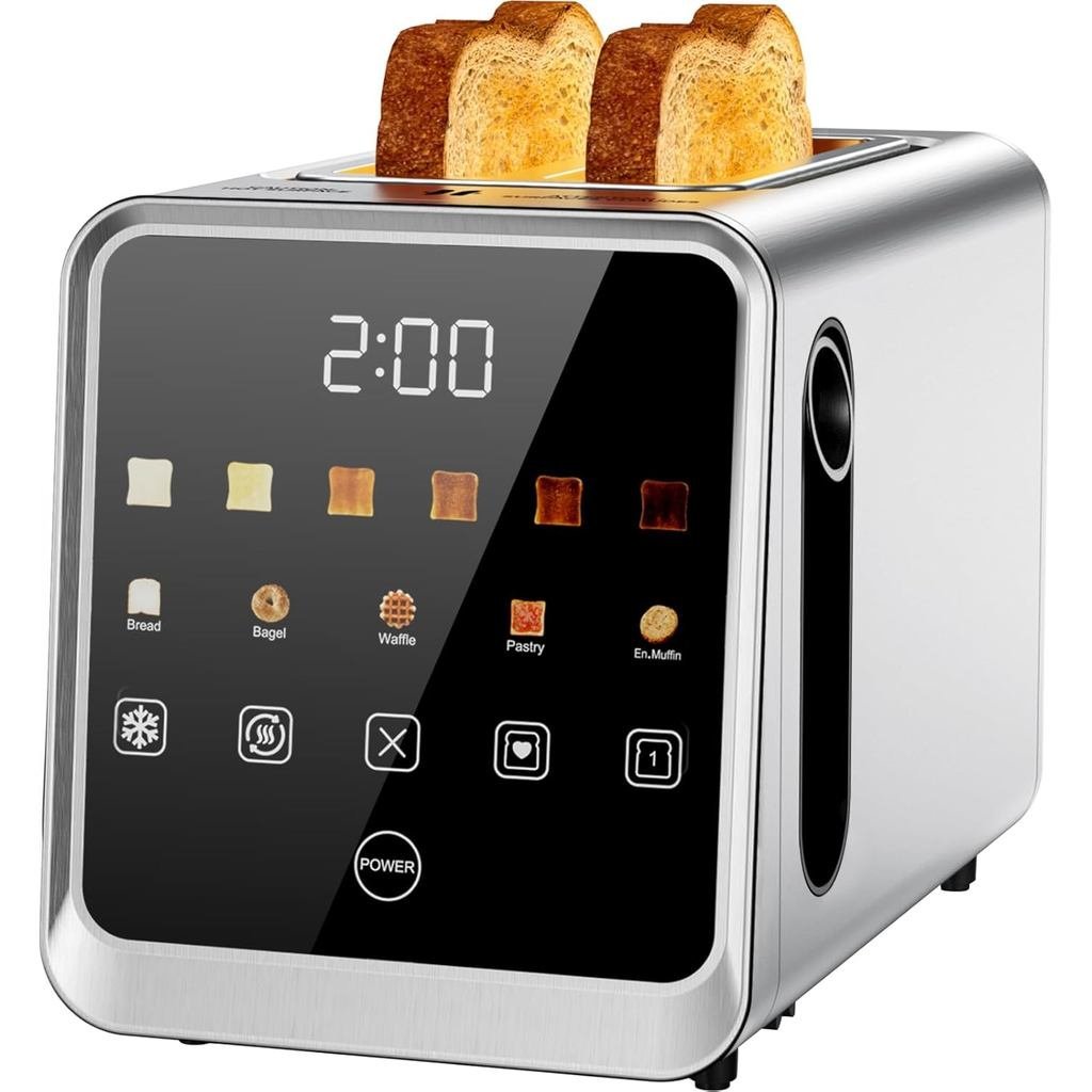 Toaster 2 Slice with Smart Digital Touchscreen & 1-Touch Memory ...
