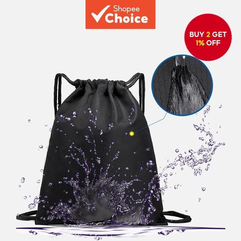 Waterproof Oxford Cloth Drawstring Storage Bag With Diamond Grid ...