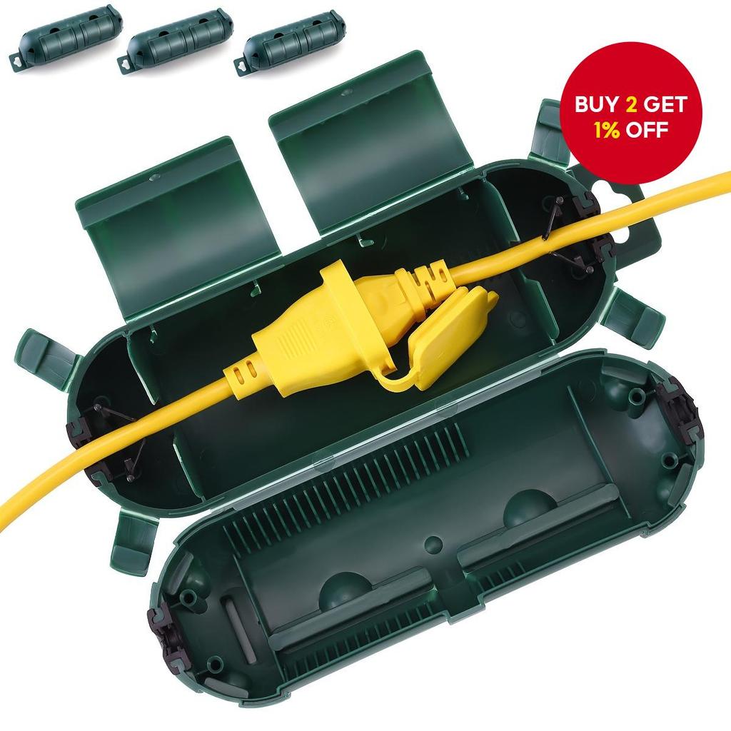 Outdoor Extension Cord Safety Cover with Waterproof Seal, Weatherproof ...