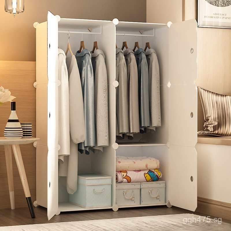 Bedroom Wardrobe Home Basic Storage Assembly Sturdy Cloth Closet Rental ...