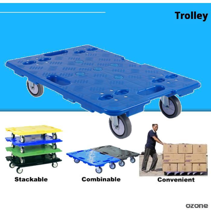 150kg Combinable Joinable Turtle Platform Hand Trolley 60x40cm Wheel ...