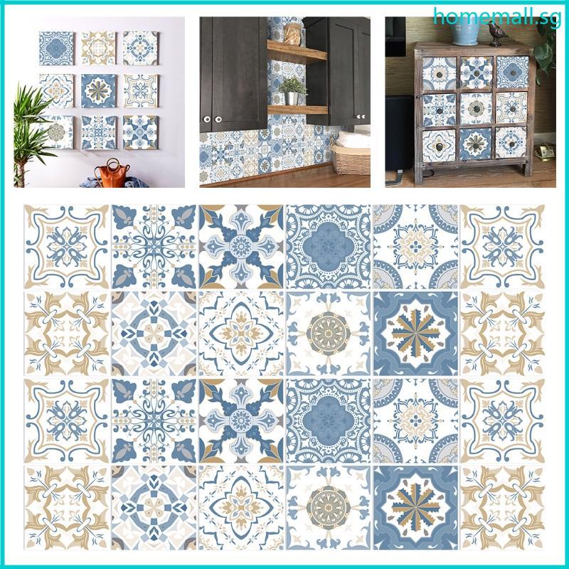 HO 10pcs Backsplash Tile Sticker DIY Peel Stick Wallpaper Kitchen Floor ...