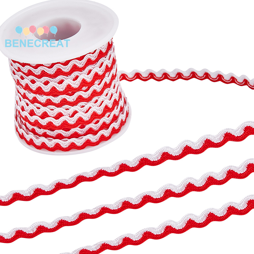 BENECREAT 1roll 15.3-16M Polypropylene Fiber Wavy Fringe Trim Ribbon ...