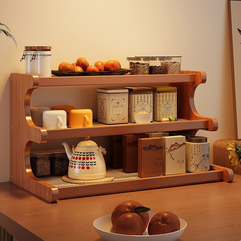 Desktop Shelf Cup Holder Storage Table Multi-Layer Rack Tidy-up Table ...